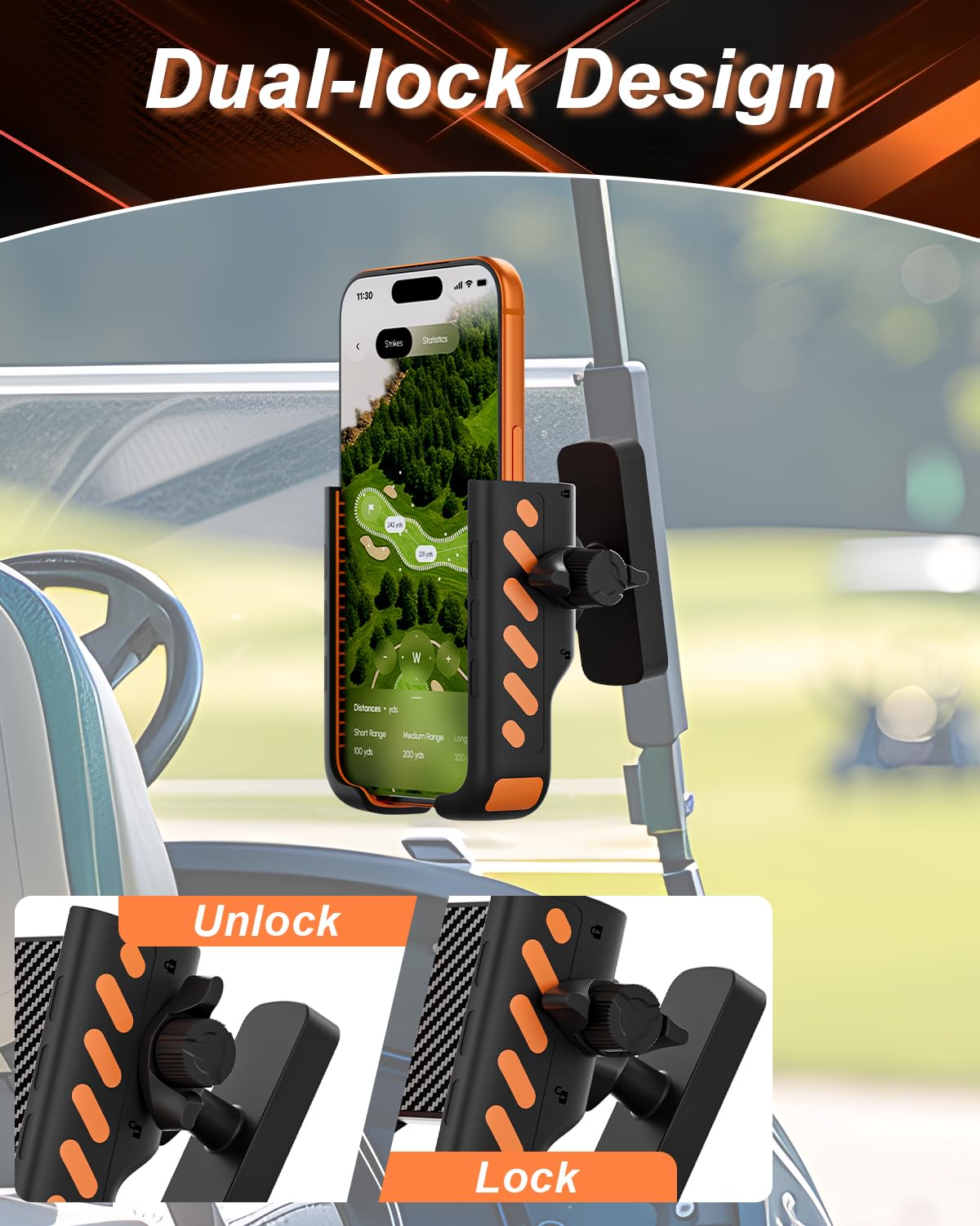WLLNEE magnetic compatibility works on metal surfaces like golf cart irons