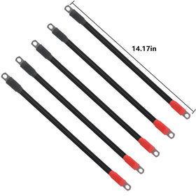 WLOOD 4-gauge welding cables with 13.38-inch length for reliable power paths.