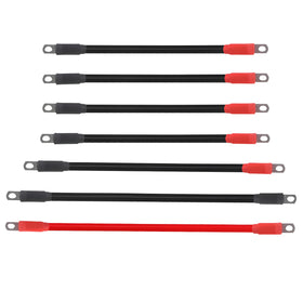 WLOOD golf cart battery cables with black and red ends for EZGO TXT high-amperage connections