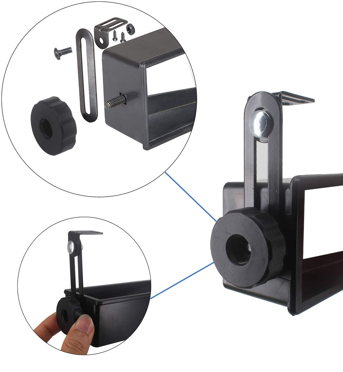 WLOOD four-panel anti-glare mirror reduces sun glare.
