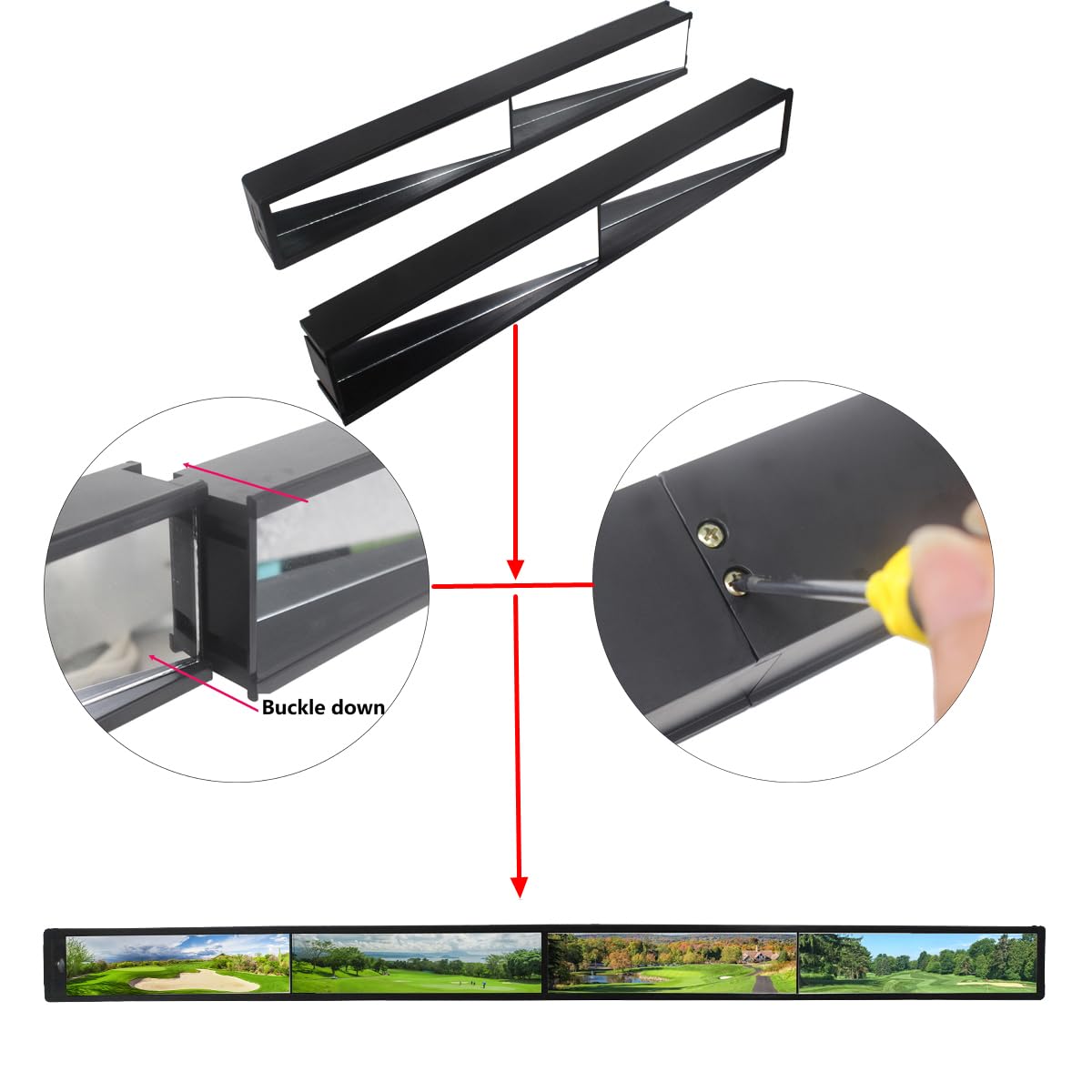 WLOOD four-panel right view mirror expands awareness behind you.