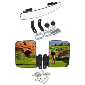 WLOOD 16.5-inch panorama golf cart mirror face provides wide rear visibility