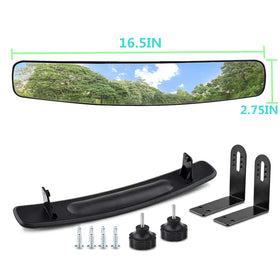 WLOOD golf cart side mirror with real glass lens for distortion-free images