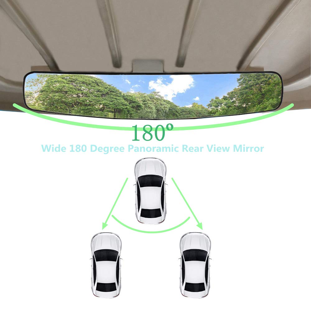 WLOOD universal-fit golf cart mirror fits EZGO, Yamaha, Club Car.