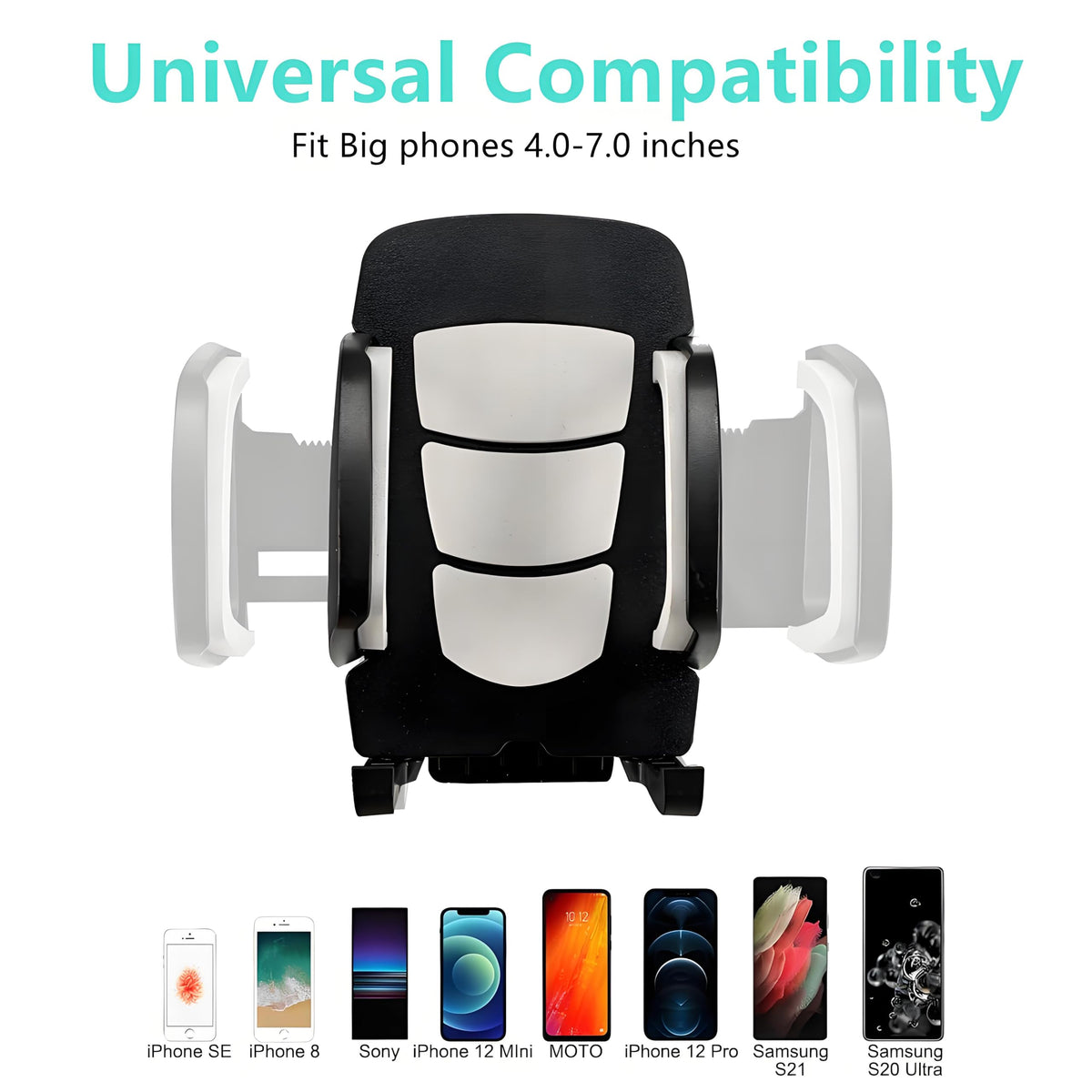 WLOOD kit includes car cup holder mount and universal phone clamp