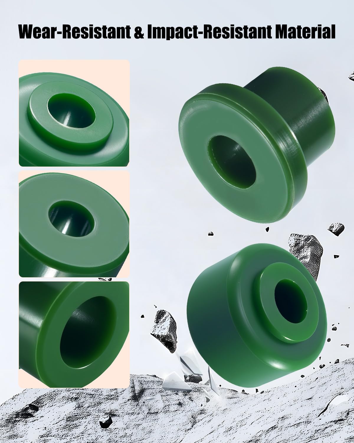 WMJNH mjfx-gtw-a-arm-bushing-closeup shows durable wear-resistant material and tight fit.