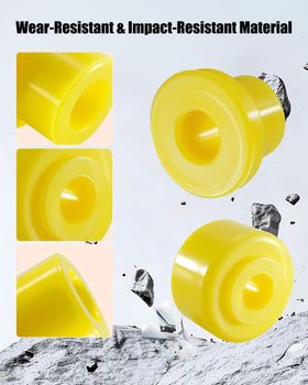 WMJNH Yellow front-lower bushing assembly improves ride comfort and shock absorption