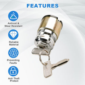 Durable metal-plastic-rubber construction of WMPHE ignition lock.