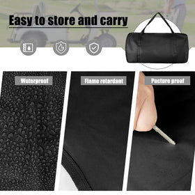 Woanger 6-passenger cart cover installed for all-weather protection