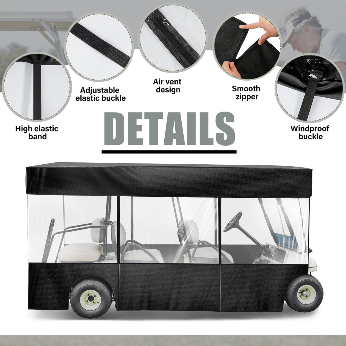 Woanger 600D fabric close-up shows durability and wind protection