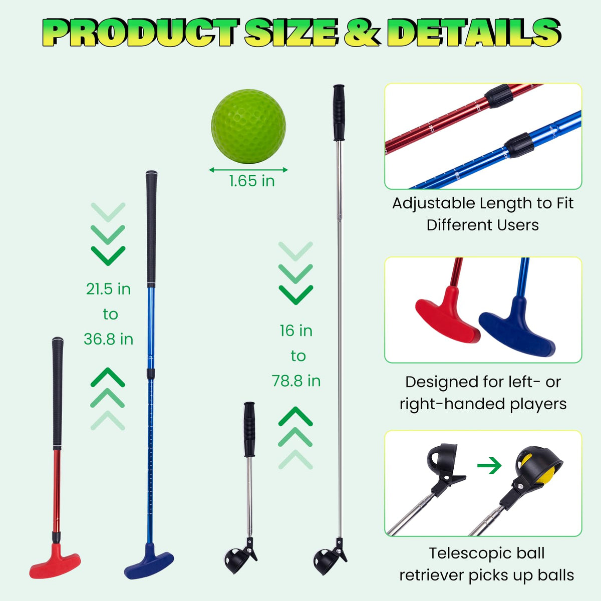 WodGod extendable ball retriever reaches up to 78.8 inches for easy pickup.