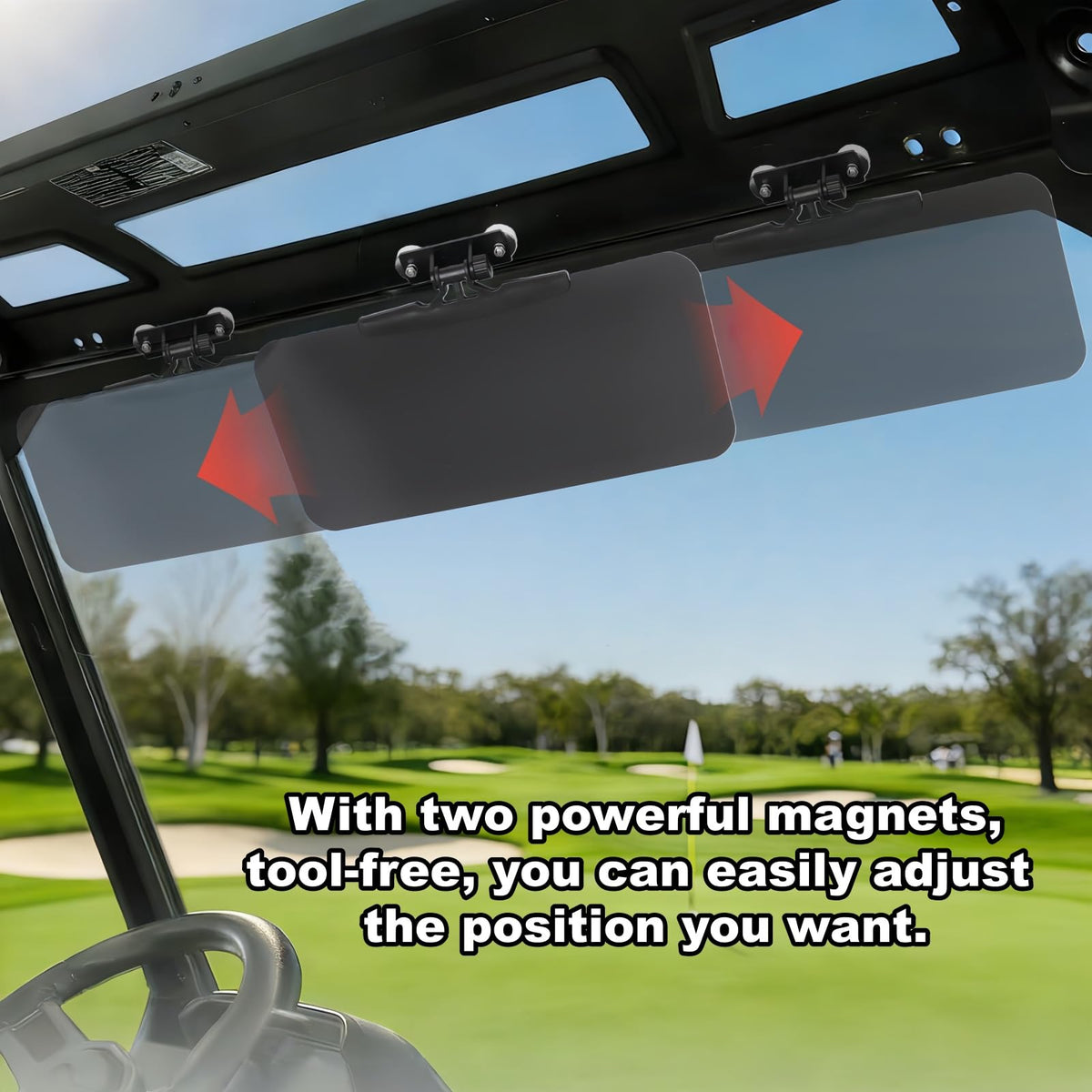 Woho polarized lens visor reduces glare for clearer daytime driving