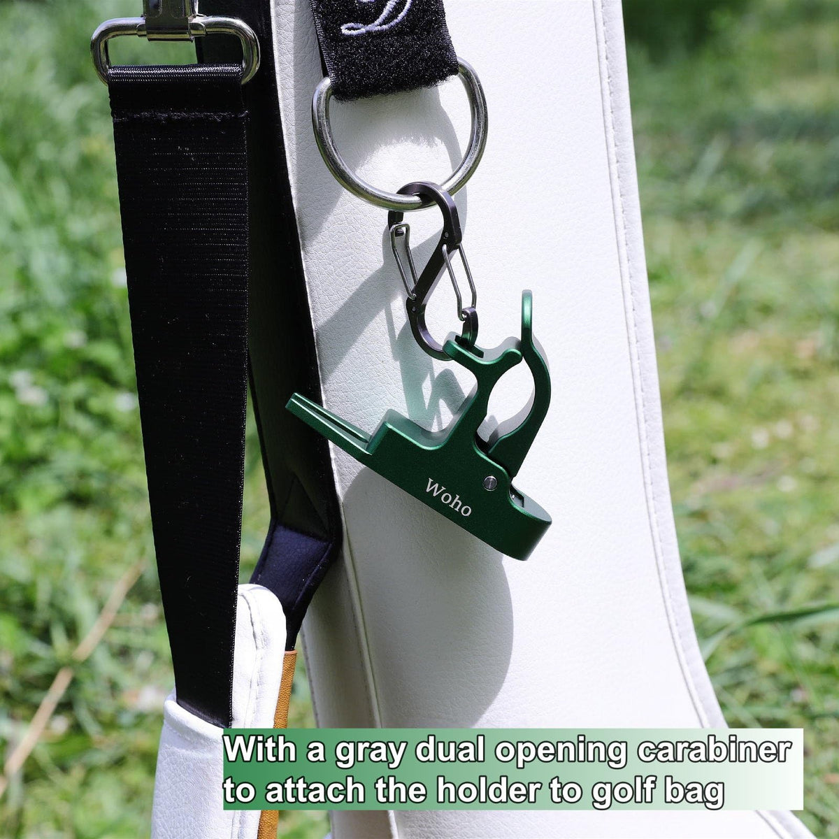 Close-up of the green oxidized finish for high visibility