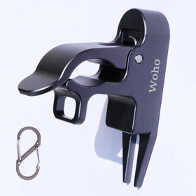 Woho magnetic golf cart cigar holder gray closeup shows strong magnets for secure attachment