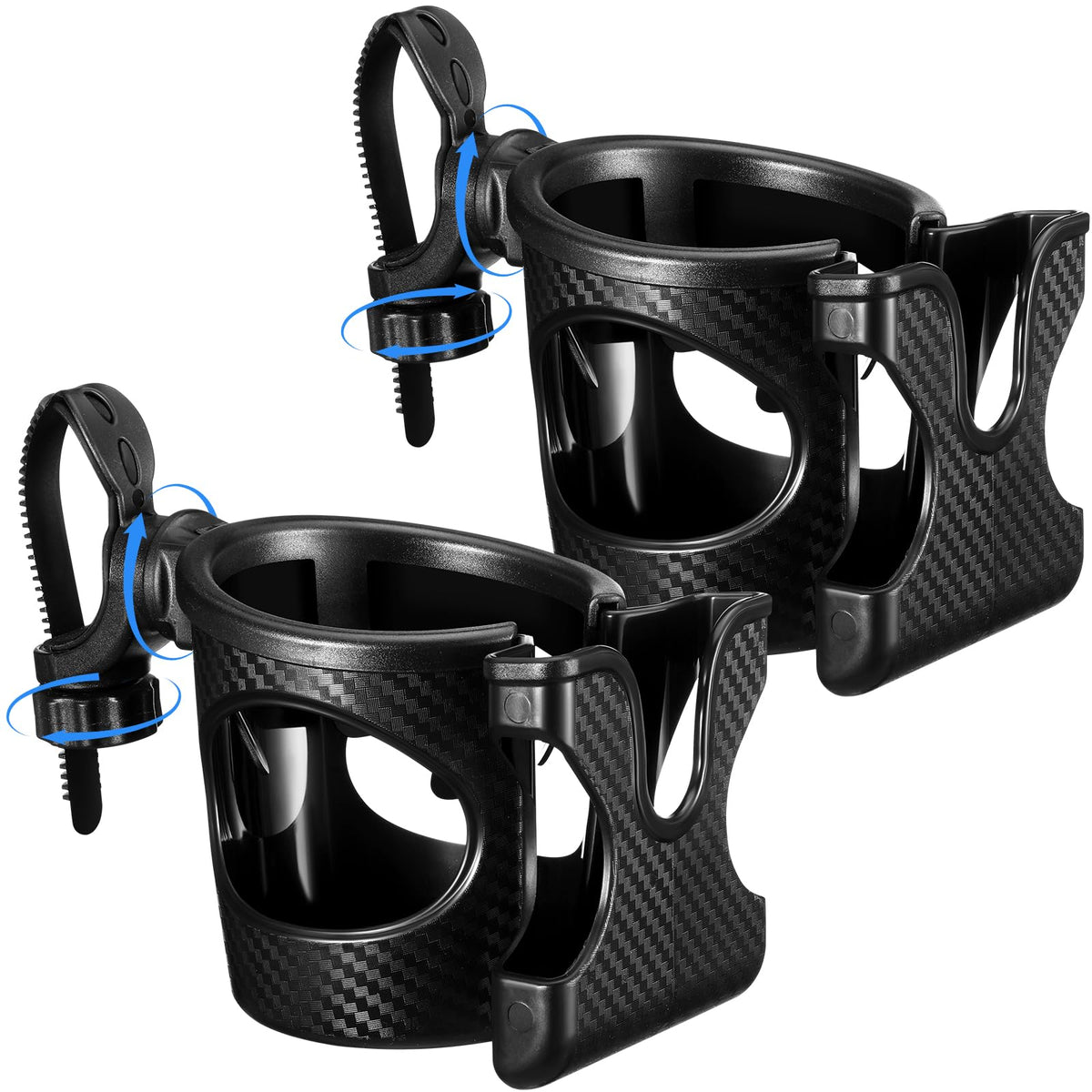 Wonderjune 2-in-1 cup holder and phone holder on golf cart keeps drinks secure while you play.
