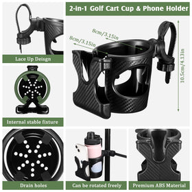 Wonderjune cup holder with strap mounts on armrest for easy reach.