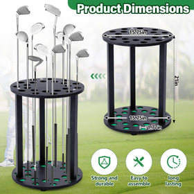 Wonderjune wooden golf club organizer 22-clubs highlighting ample storage for your collection.