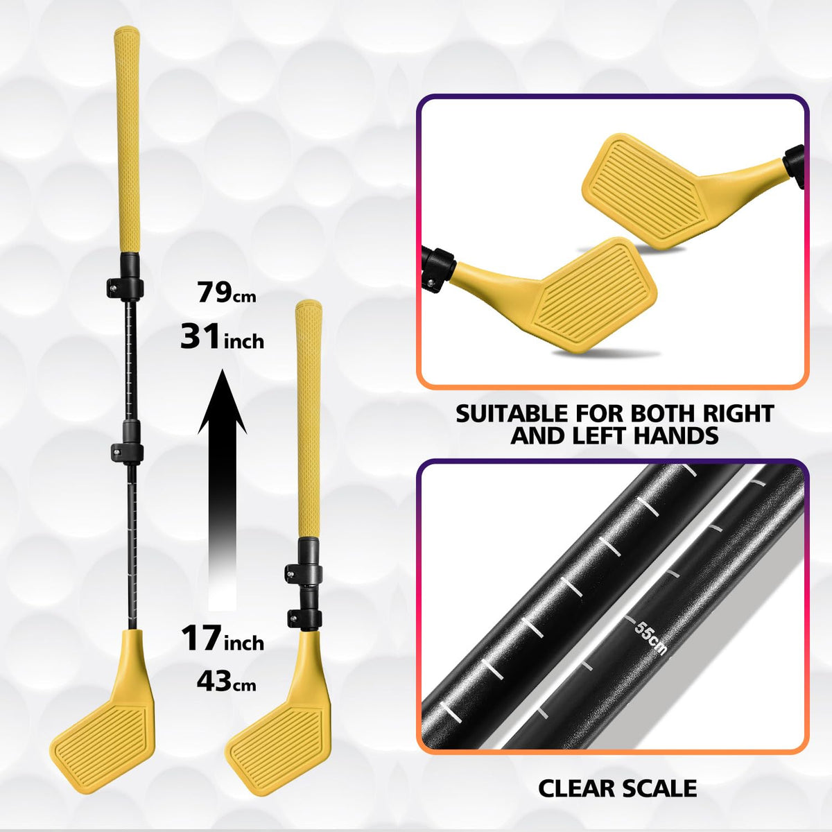 Wootfairy adjustable-club-shaft-21-31-inches allows quick height changes.