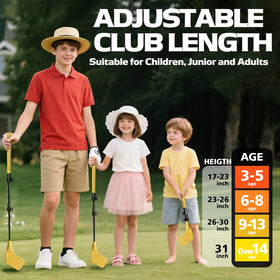 Wootfairy ambidextrous-kids-golf-club supports right- or left-handed players.