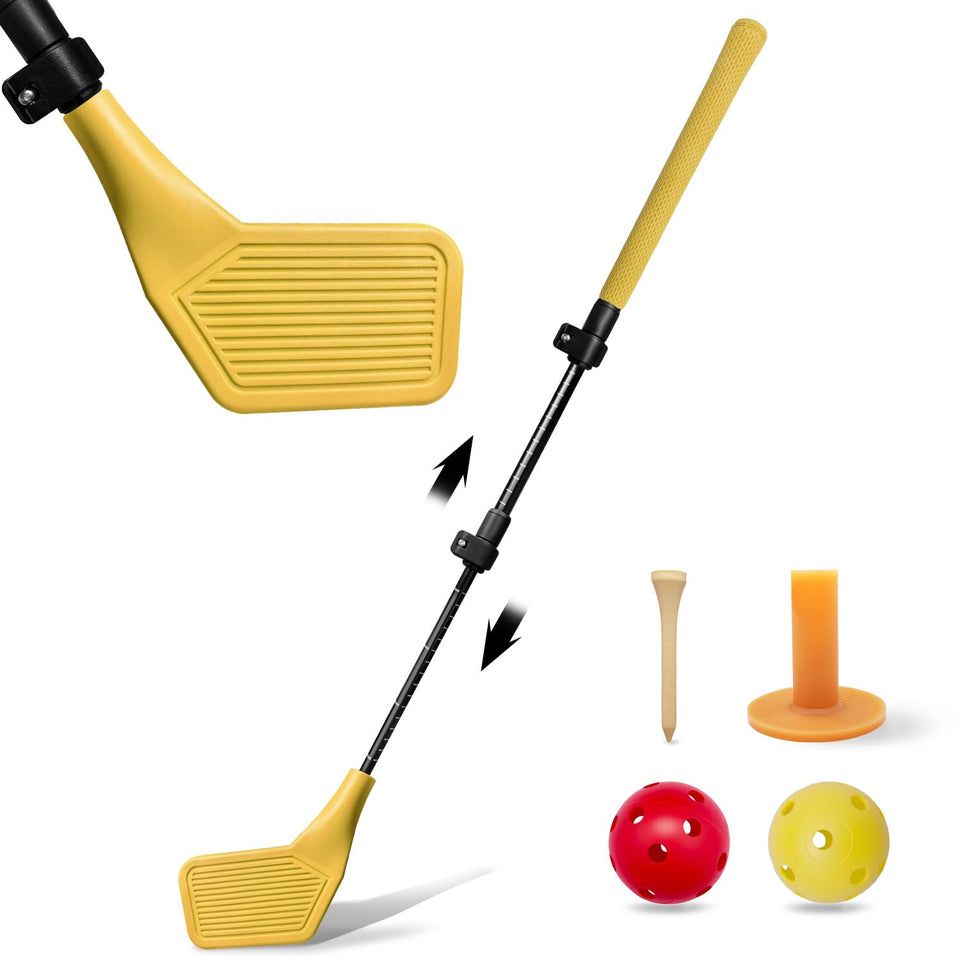Wootfairy beginner-kids-golf-club-set enables easy backyard practice.