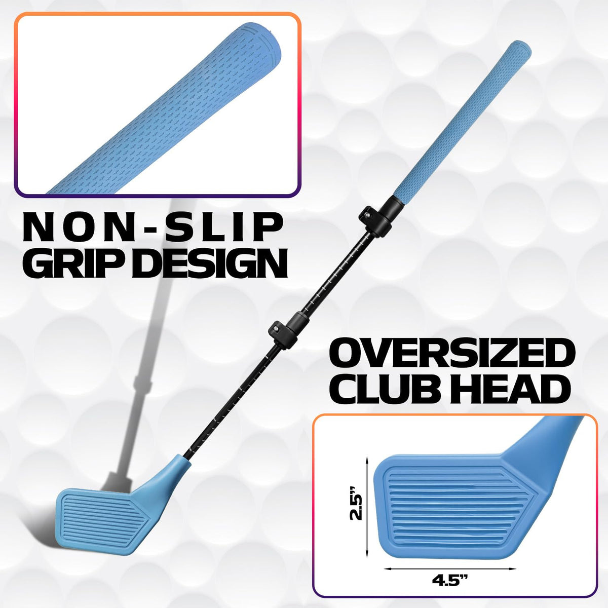 wootfairy oversized club head increases the hitting surface for beginners