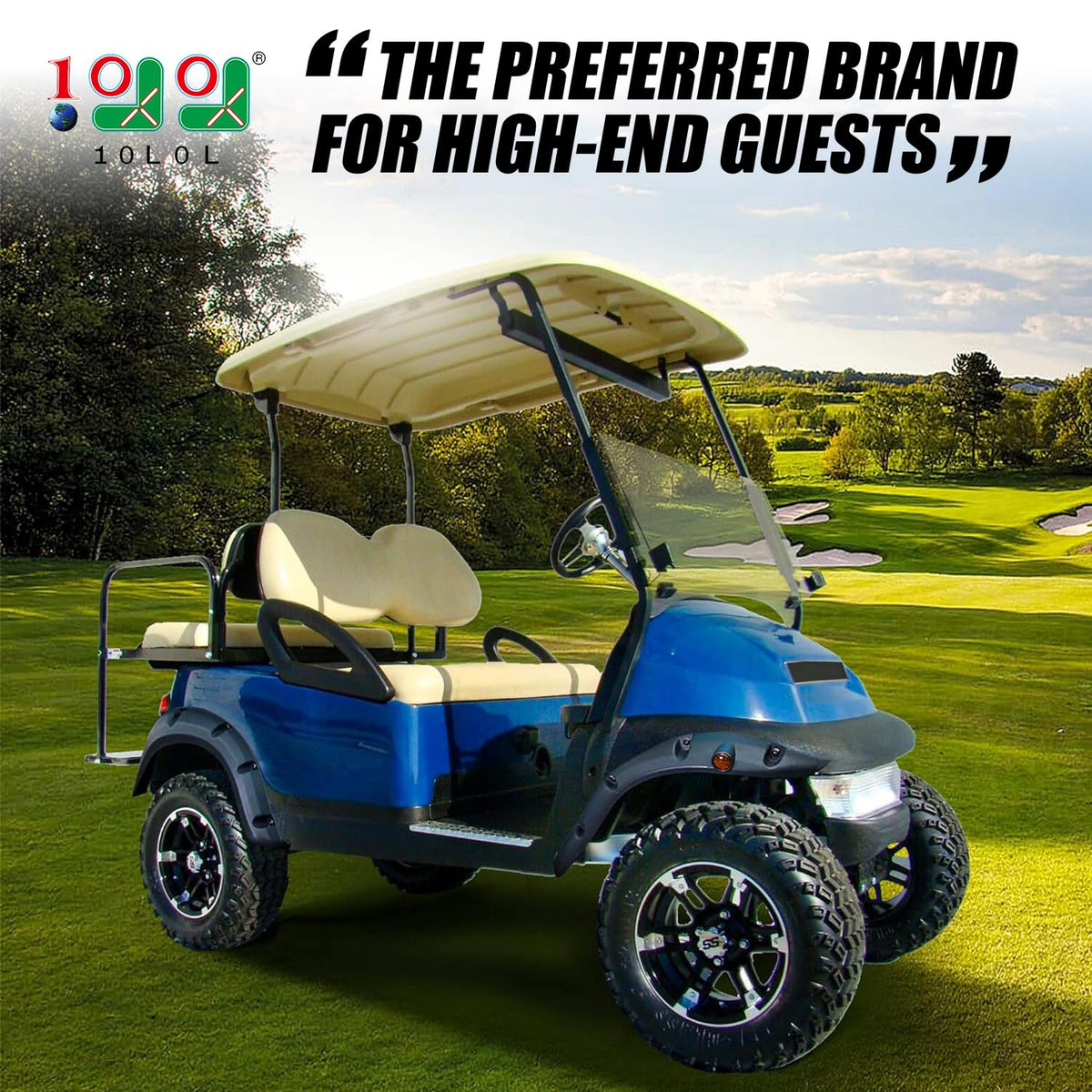 World 9.99 Mall EZGO RXV front right fender flare blocks spray on wet courses.