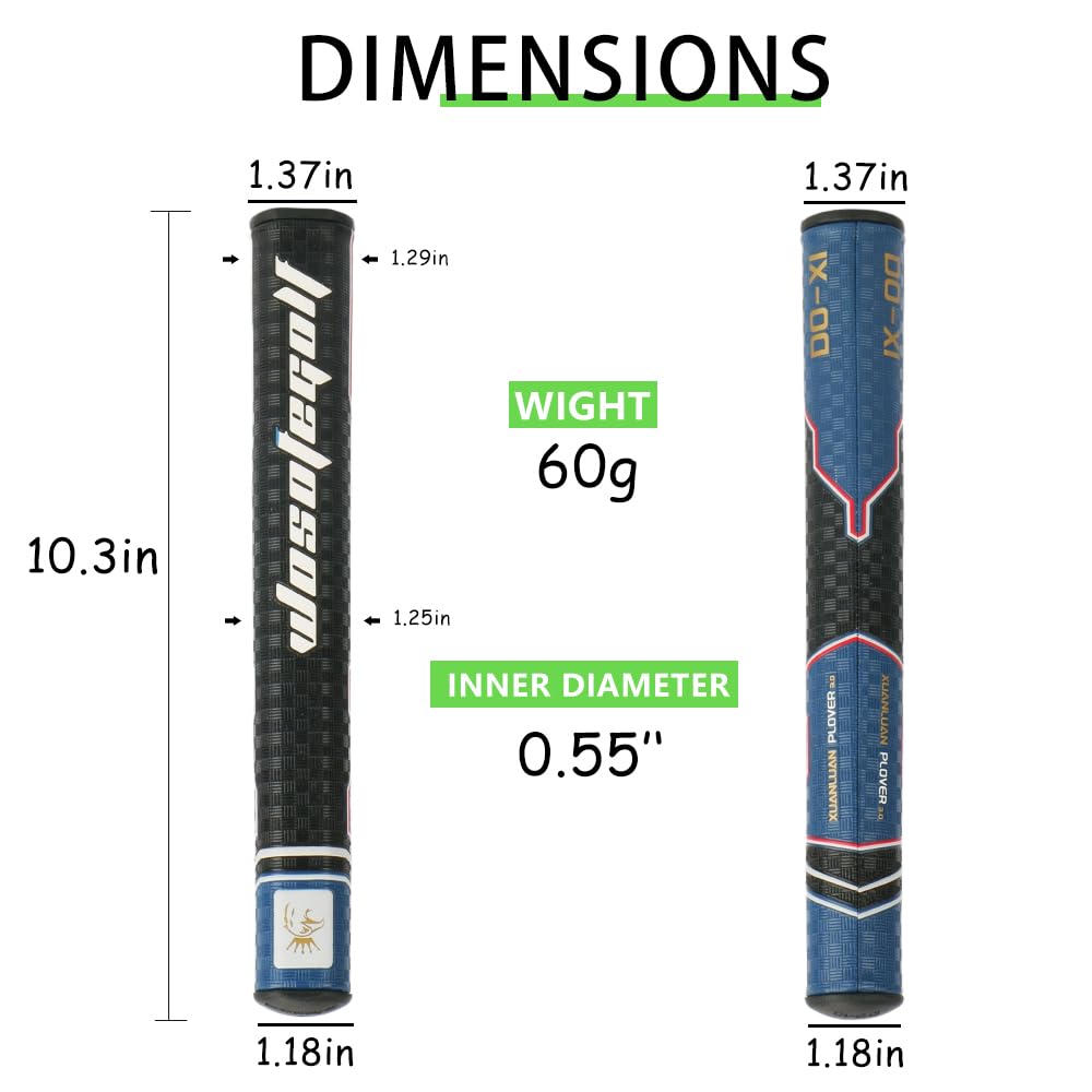 Wosofe 60g putter grip compact core 10.3 inch length for balance