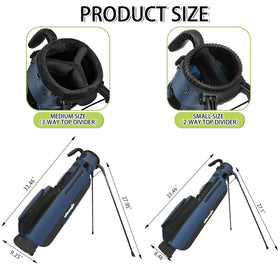 Wosofe golf bag with top dividers keeps clubs organized and protected during rounds