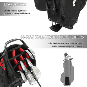 Wosofe bag shows seven zip pockets and a cooler compartment for snacks