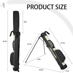 Wosofe golf bag with dual shoulder straps for comfortable carry