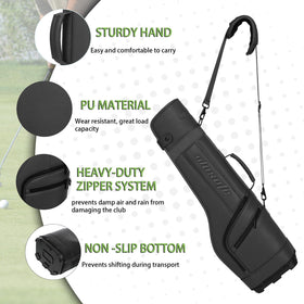 Wosofe large capacity bag holds 6–8 clubs for range days.