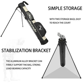 Wosofe golf bag with stable kickstand on varied terrain
