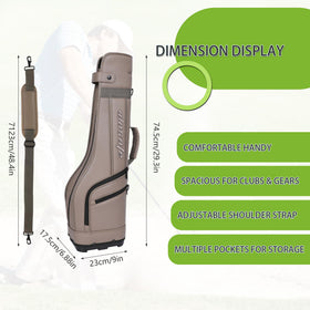 Wosofe bag spaciously holds a full set of clubs for easy travel.