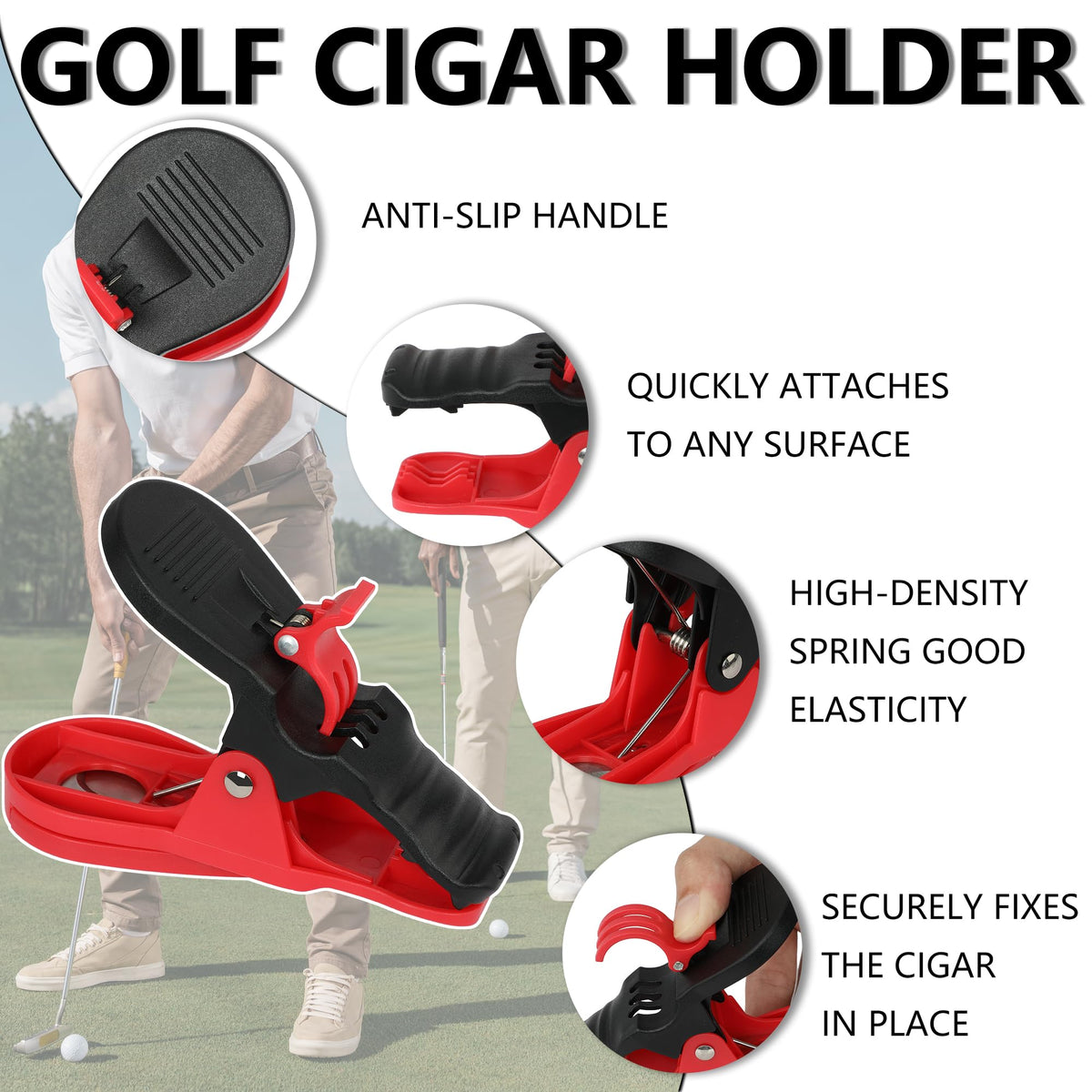 Wosofe golf cart clips compact size for easy carrying.