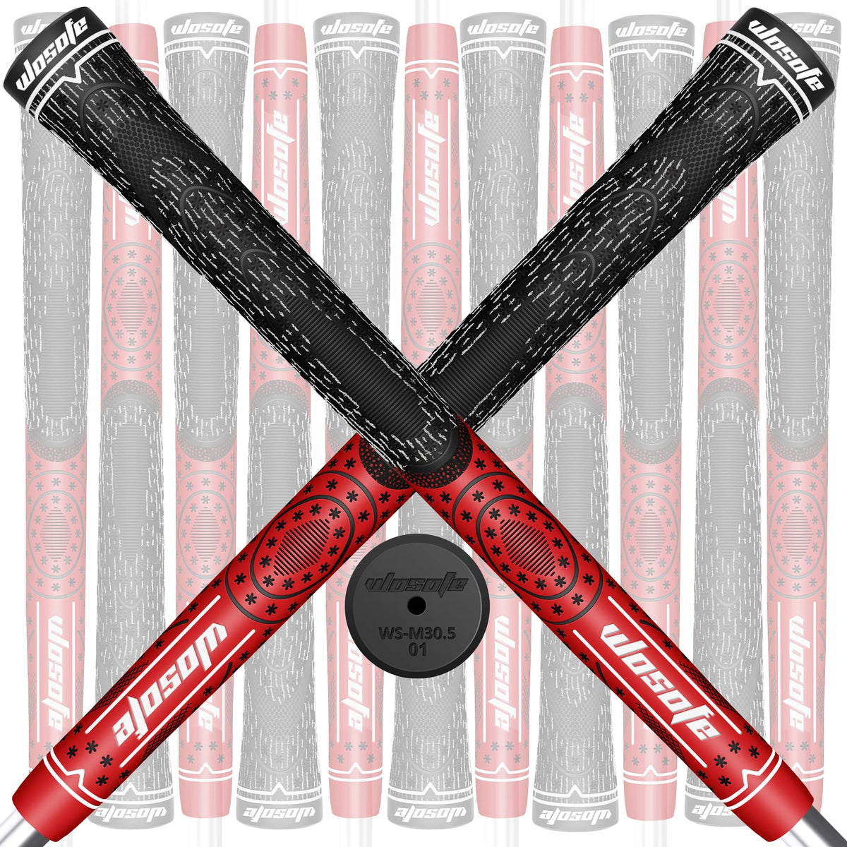 Wosofe 13-pack cord-rubber upper grip for sweat absorption.