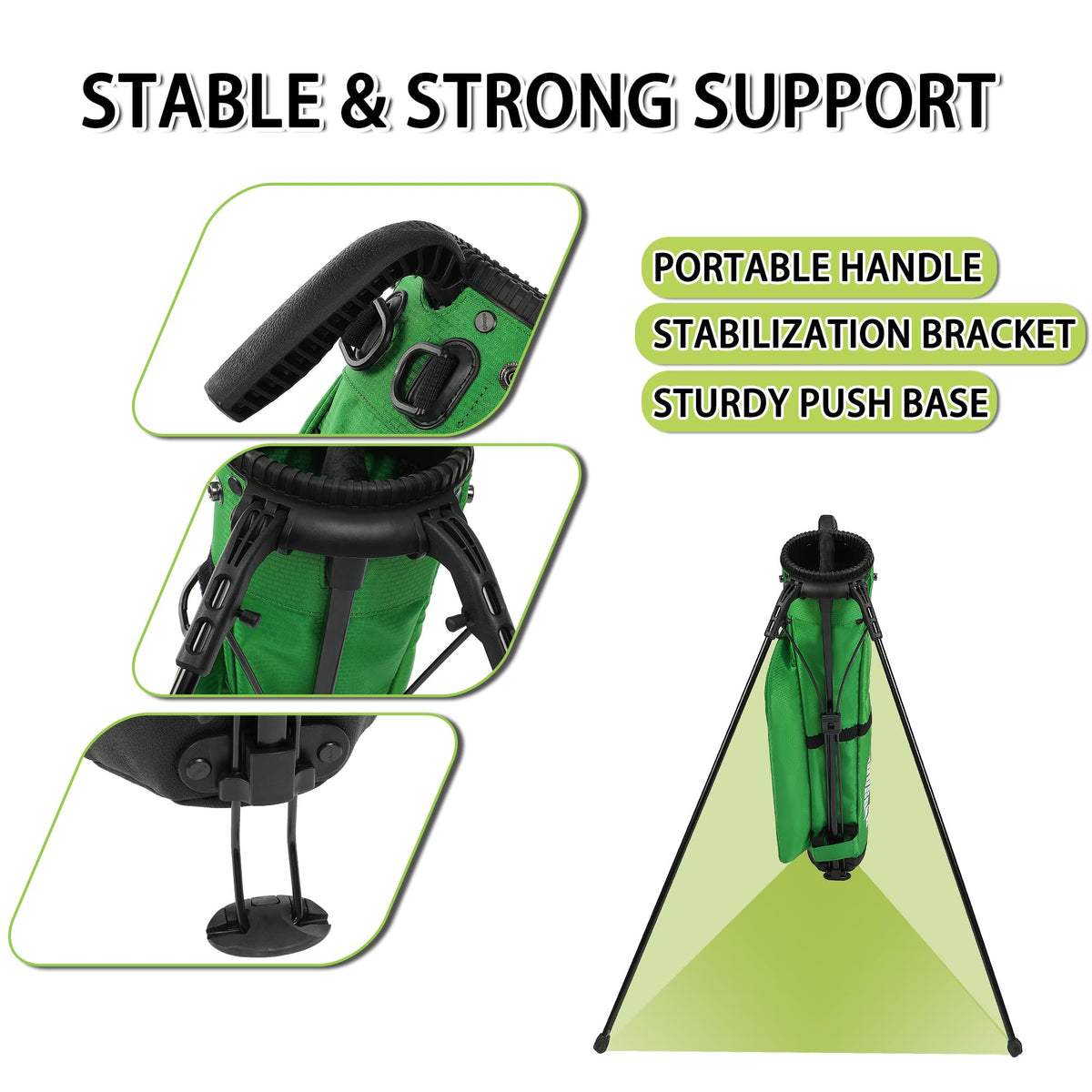 Wosofe stand bag adjustable strap offers comfortable carry