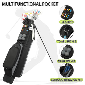 Wosofe golf bag's ergonomic dual-padded straps for comfortable walking.