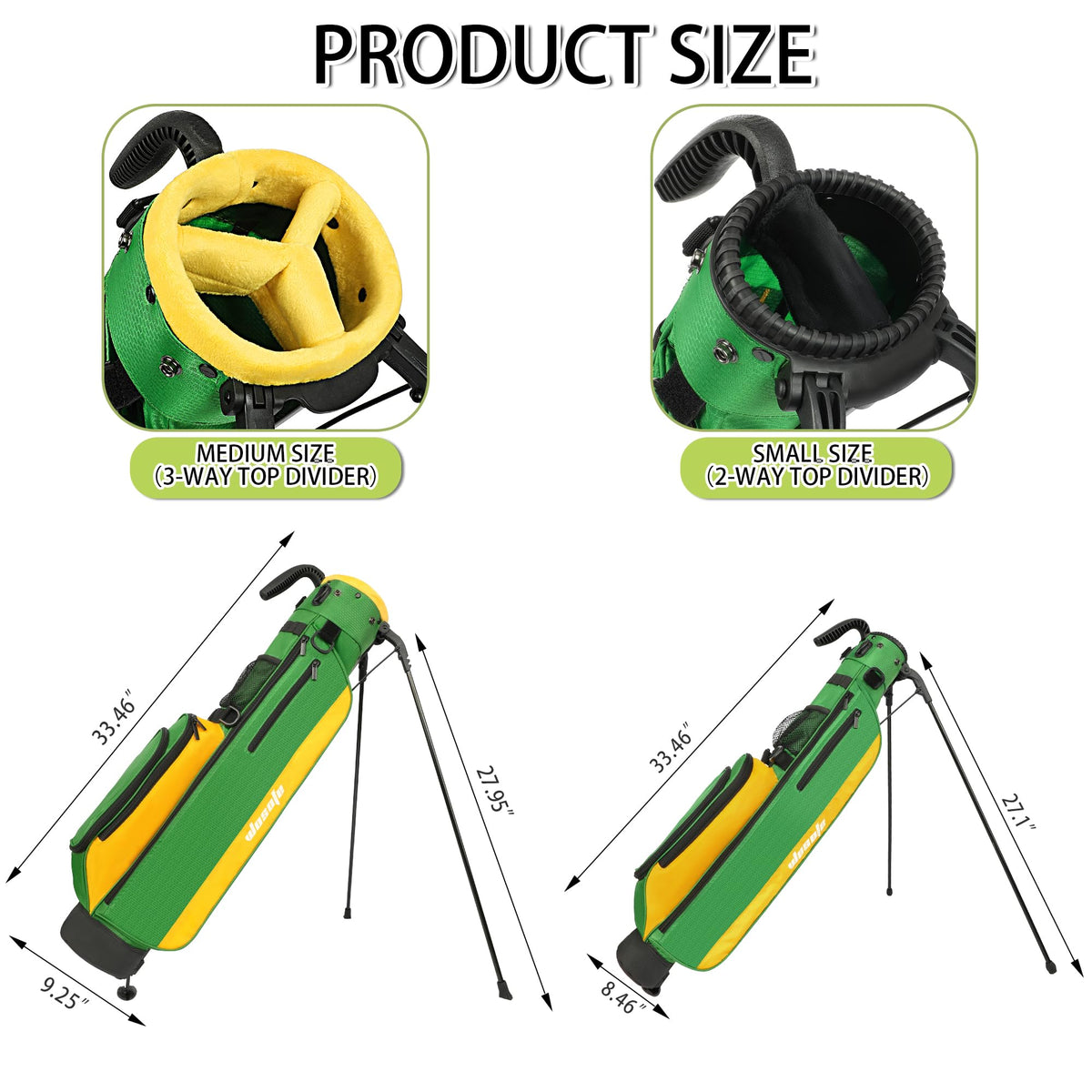 Wosofe golf stand bag six-pocket layout for quick access