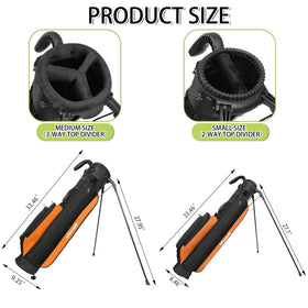 Wosofe golf stand bag with 2/3 top dividers for organized club separation.