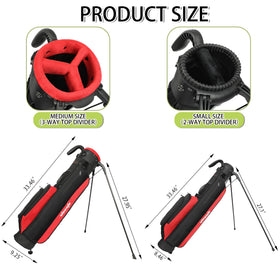Wosofe stand bag with 2-3 top dividers for organized clubs.