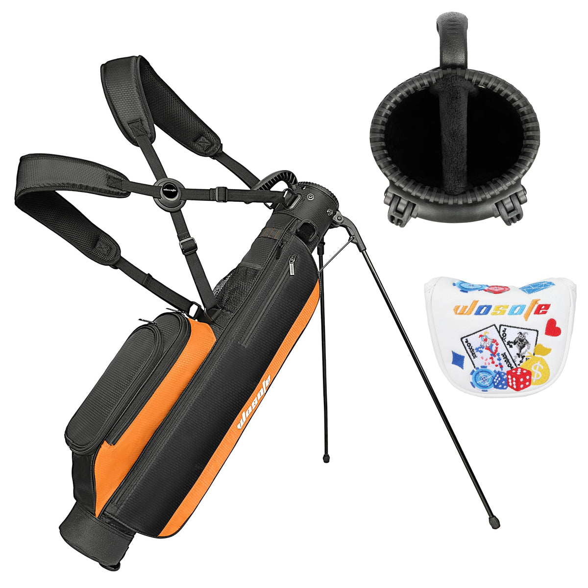 Wosofe golf stand bag ultra-light design for easy carrying on the course.