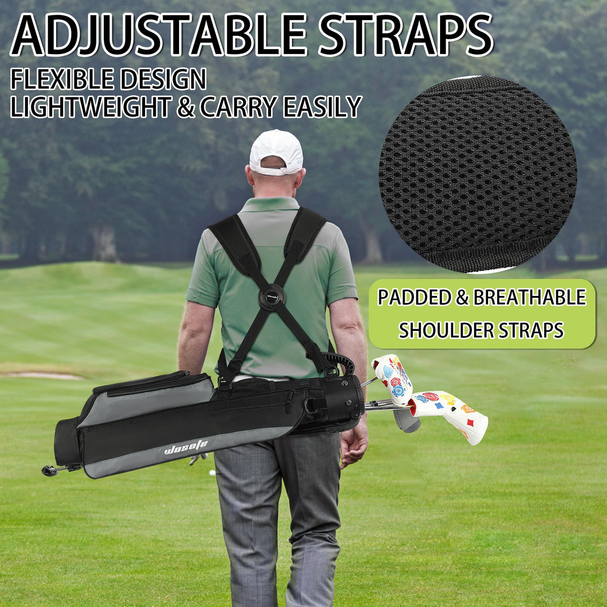 Wosofe ventilated ball pocket keeps gear breathable and accessible.