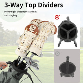 Wosofe bag 3-way divider keeps clubs organized and accessible