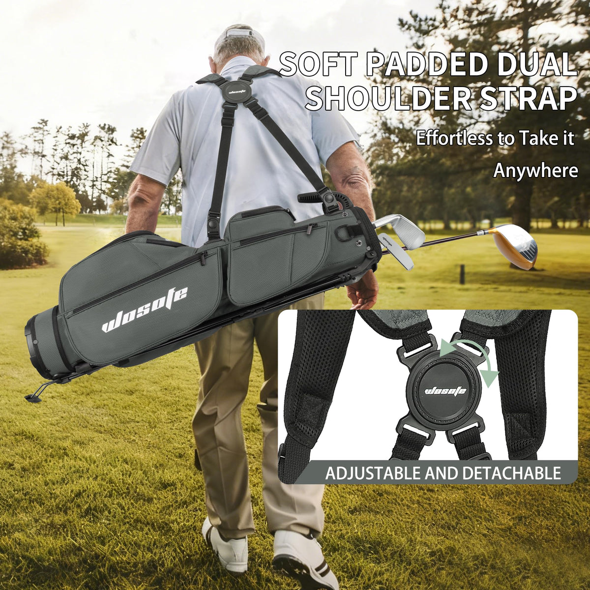 Wosofe ergonomic design reduces shoulder fatigue during walks