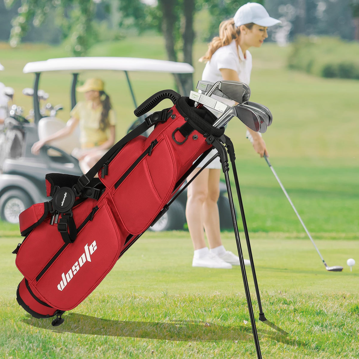 Wosofe secure zipper pockets store valuables securely while playing.