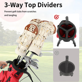 Wosofe stand bag side pocket demonstrates accessible storage for essentials on the course.