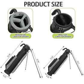 Wosofe stand bag top dividers 2/3 way show organized club separation on the range