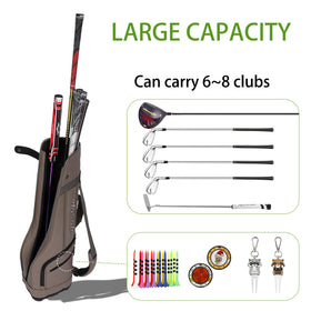 Wosofe bag’s non-slip bottom keeps clubs secure during transport.