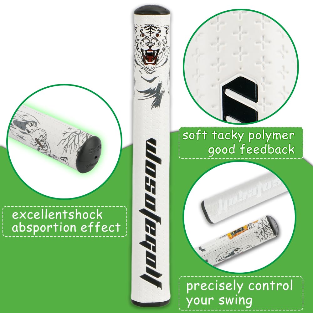 Wosofe putter grip style C enhances control with a lightweight feel.