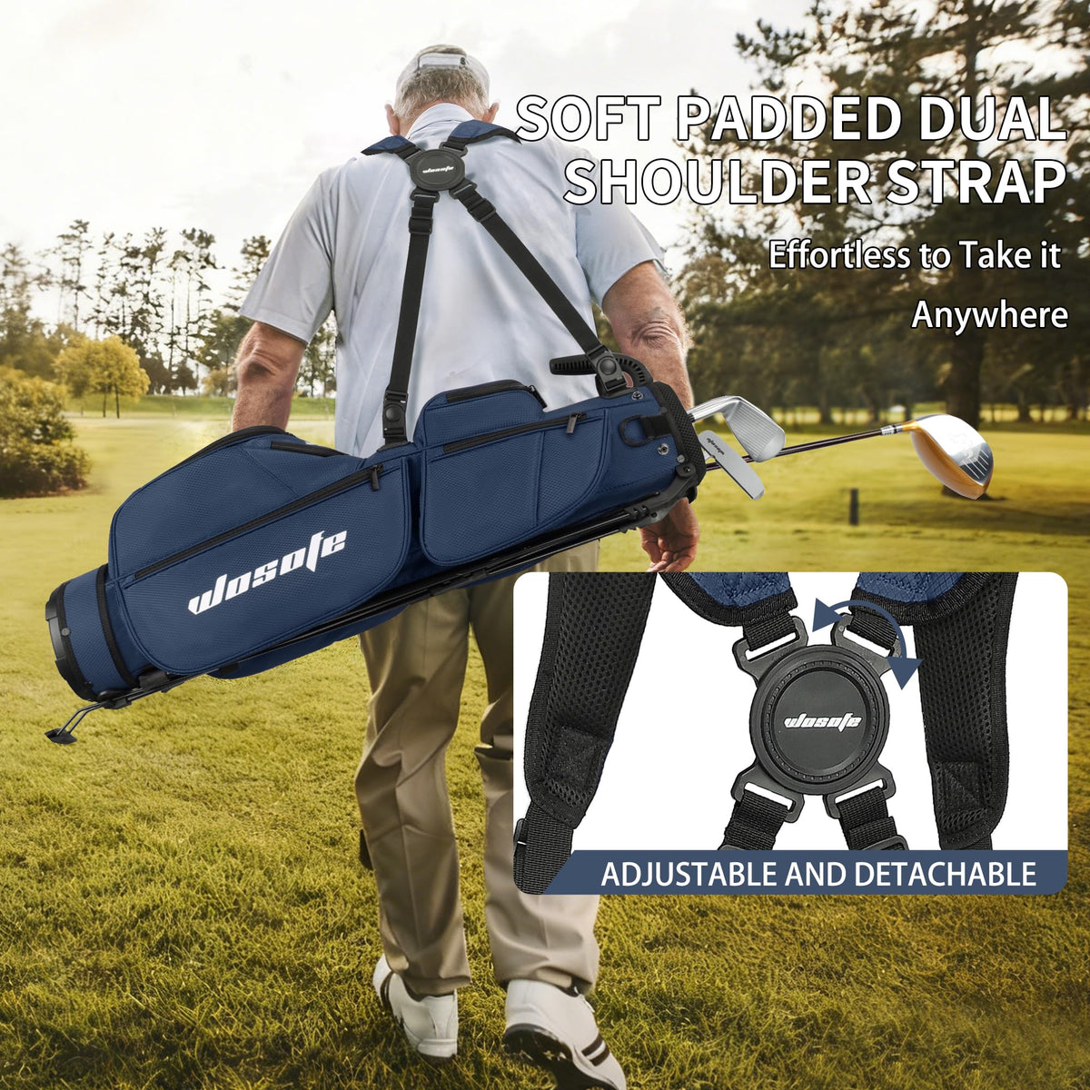 Compact Sunday bag ideal for par 3 and driving range.